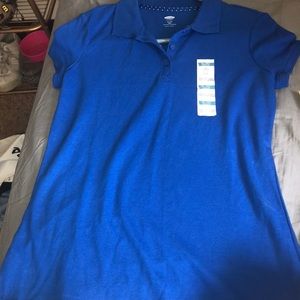 blue school callered shirt size 14